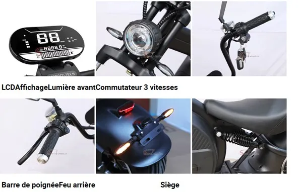 Moto Scooter electric 50km h style Harley Moby performance Belgique  (9).webp